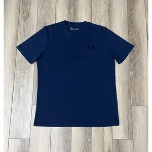 Under Armour Heatgear Blue/Black Loose Short Sleeve Athletic T-Shirt Mens Sz L